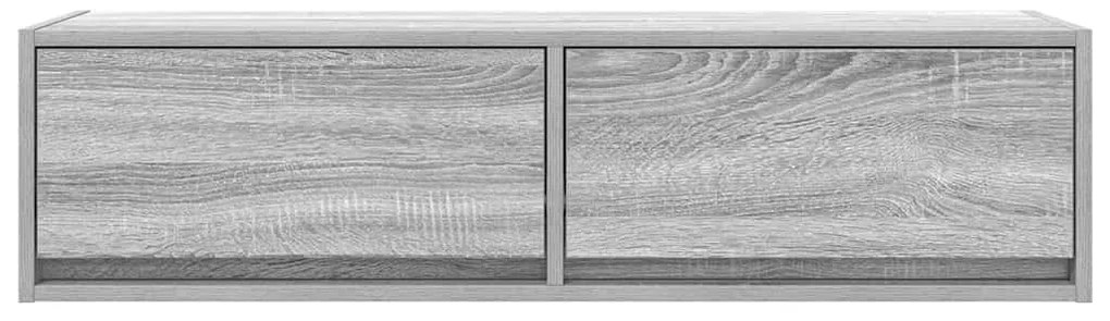 Aparador de TV vidaXL Cinza Sonoma 100x31x25,5 cm Madeira Derivada