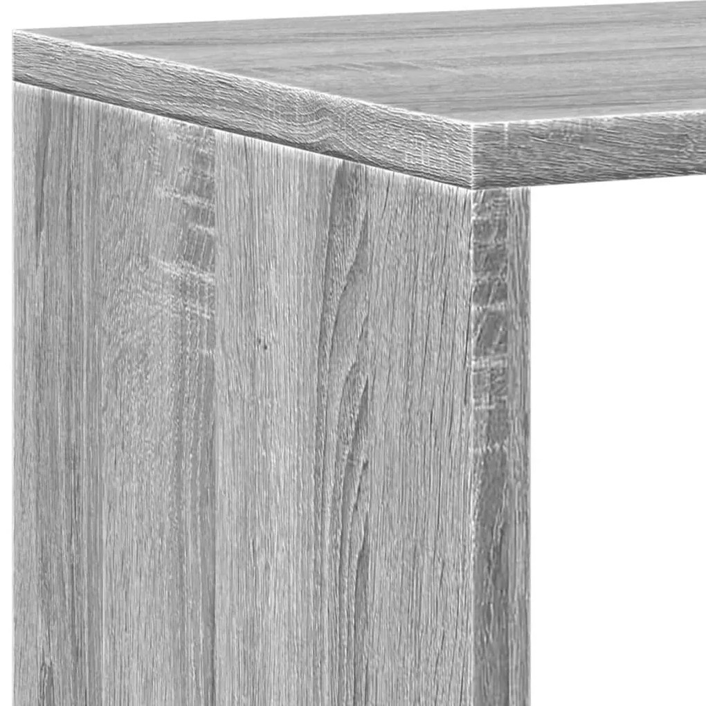 Estante 137,5x29x137,5 cm derivados de madeira cinzento sonoma
