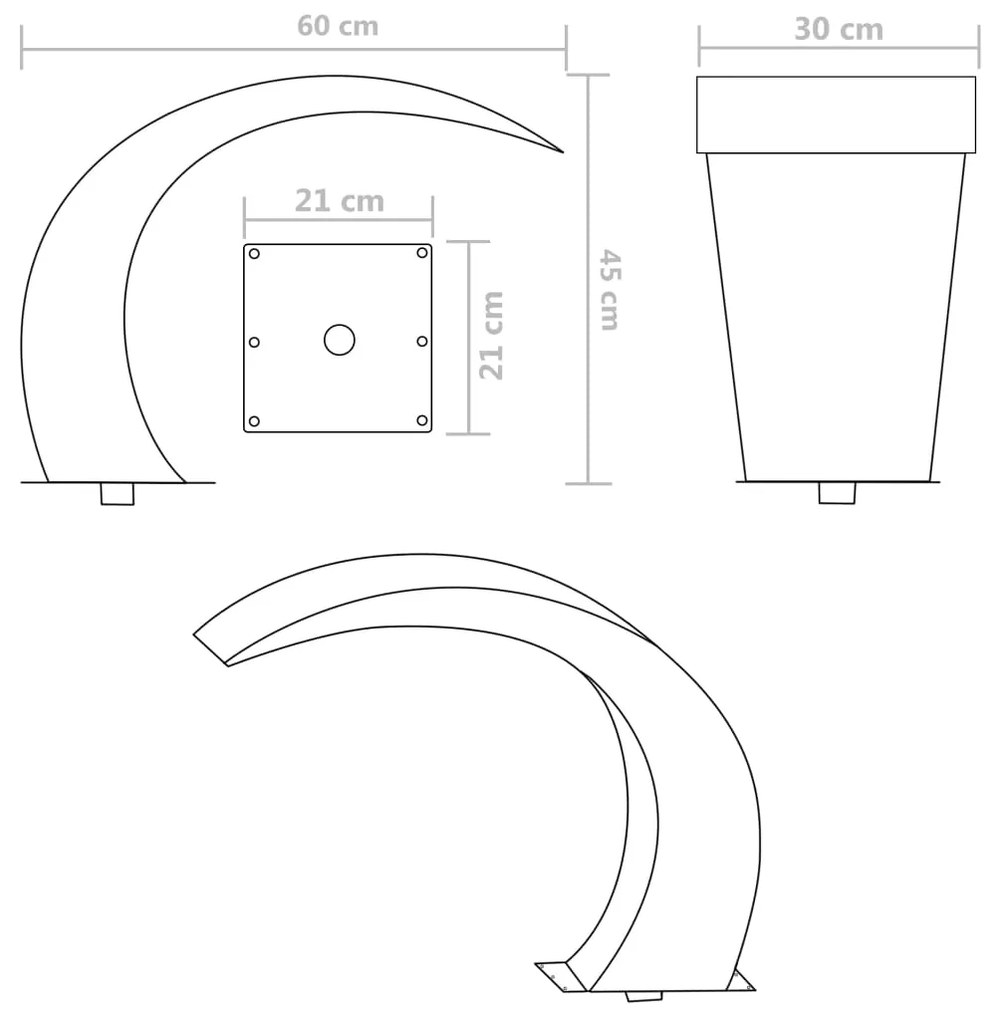 Fonte Lart para Piscina em Inox - Design Moderno