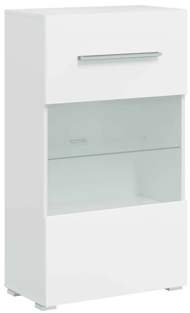 Armários de parede/unidade p/TV com luz LED, 5 pcs, branco
