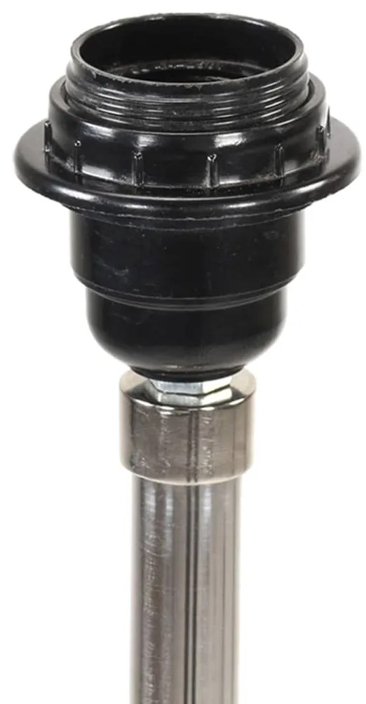 Candeeiro de chão tripé 141 cm teca maciça castanho mel/preto