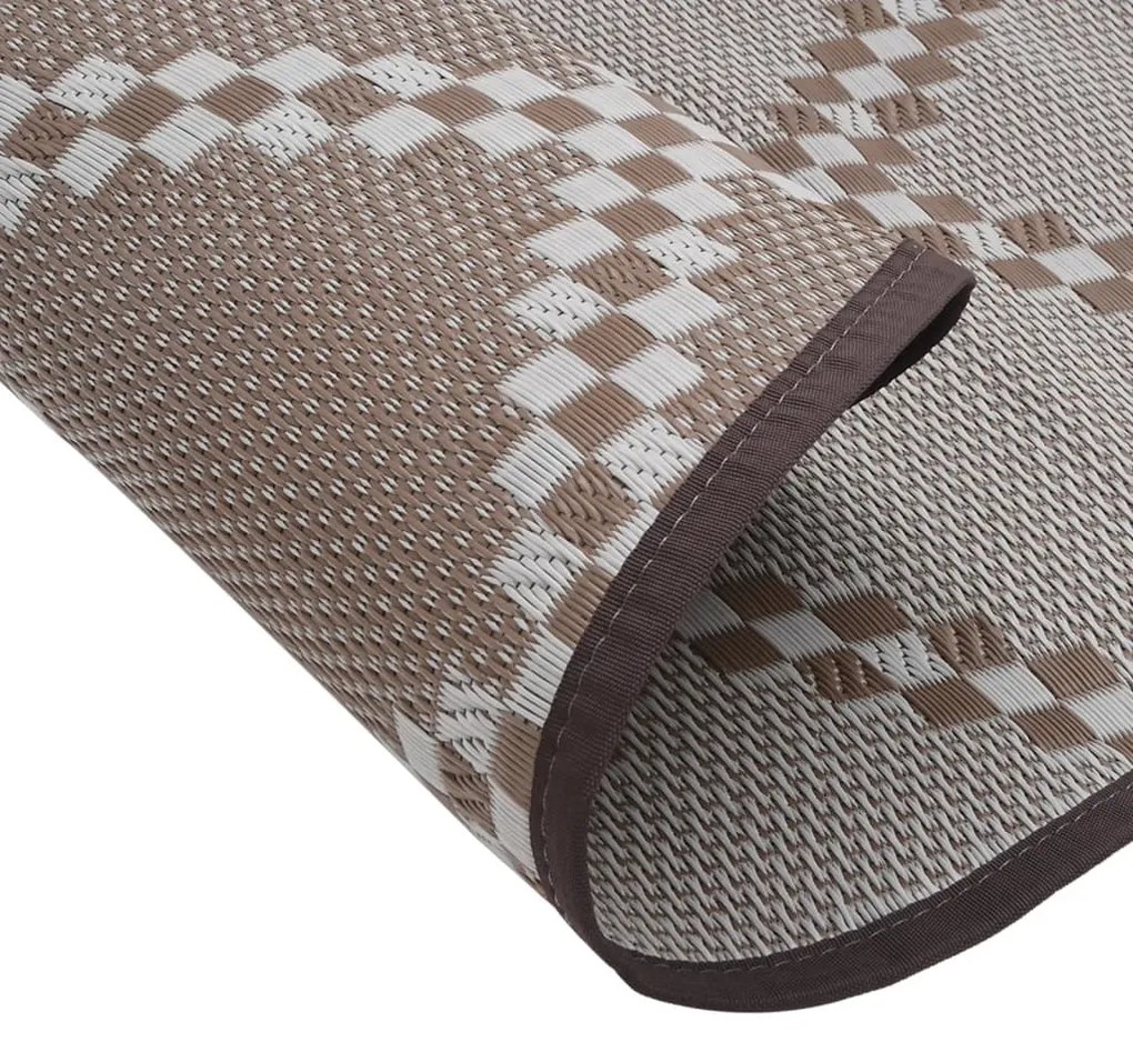 Tapete de exterior Ø200 cm ARAKIL PP castanho