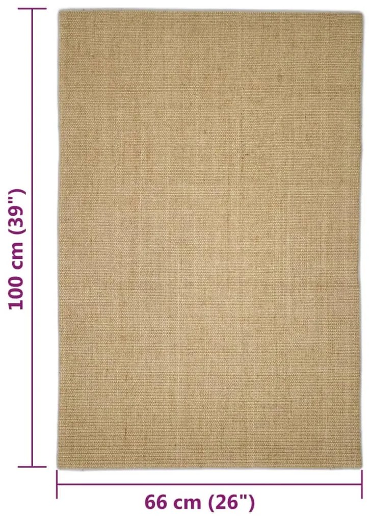 Tapete de sisal para poste arranhador 66x100 cm