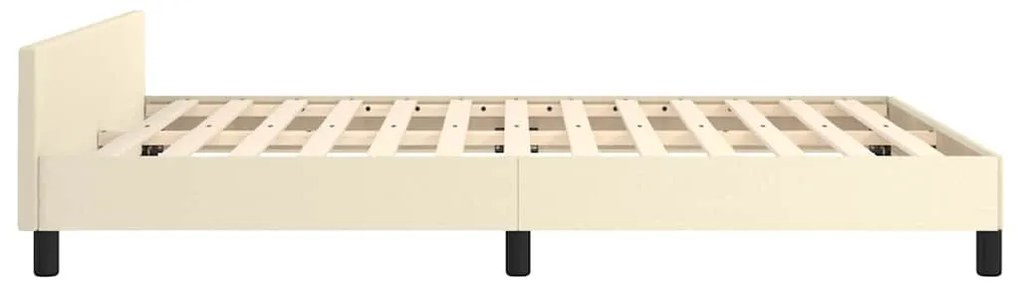 Estrutura cama c/ cabeceira sem colchão 140x200 cm creme