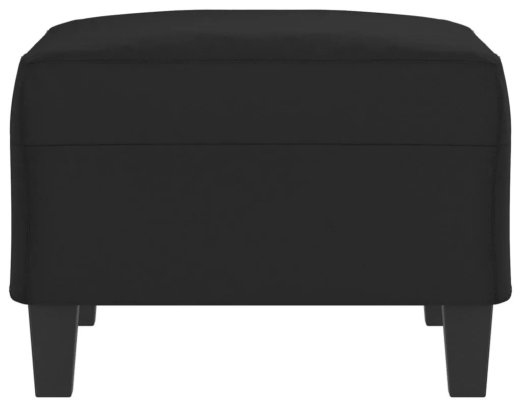 Apoio de pés 70x55x41 cm tecido de microfibra preto