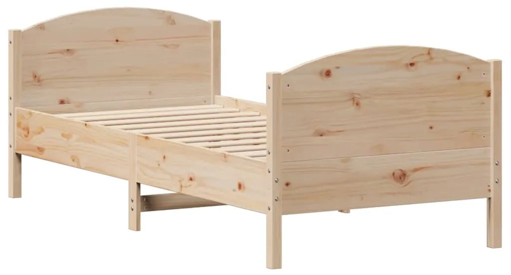 Cama sem colchão 100x200 cm madeira de pinho maciça