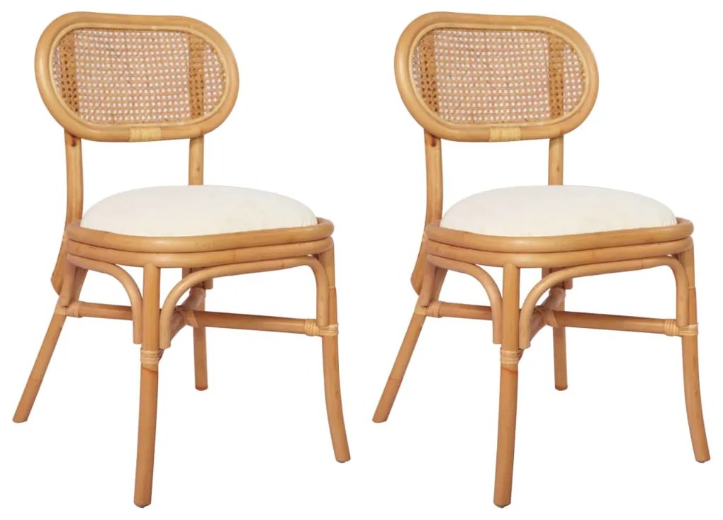 vidaXL Cadeiras de jantar 2 pcs linho