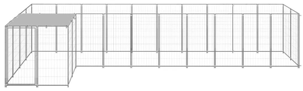 Canil 7,26 m² aço prateado