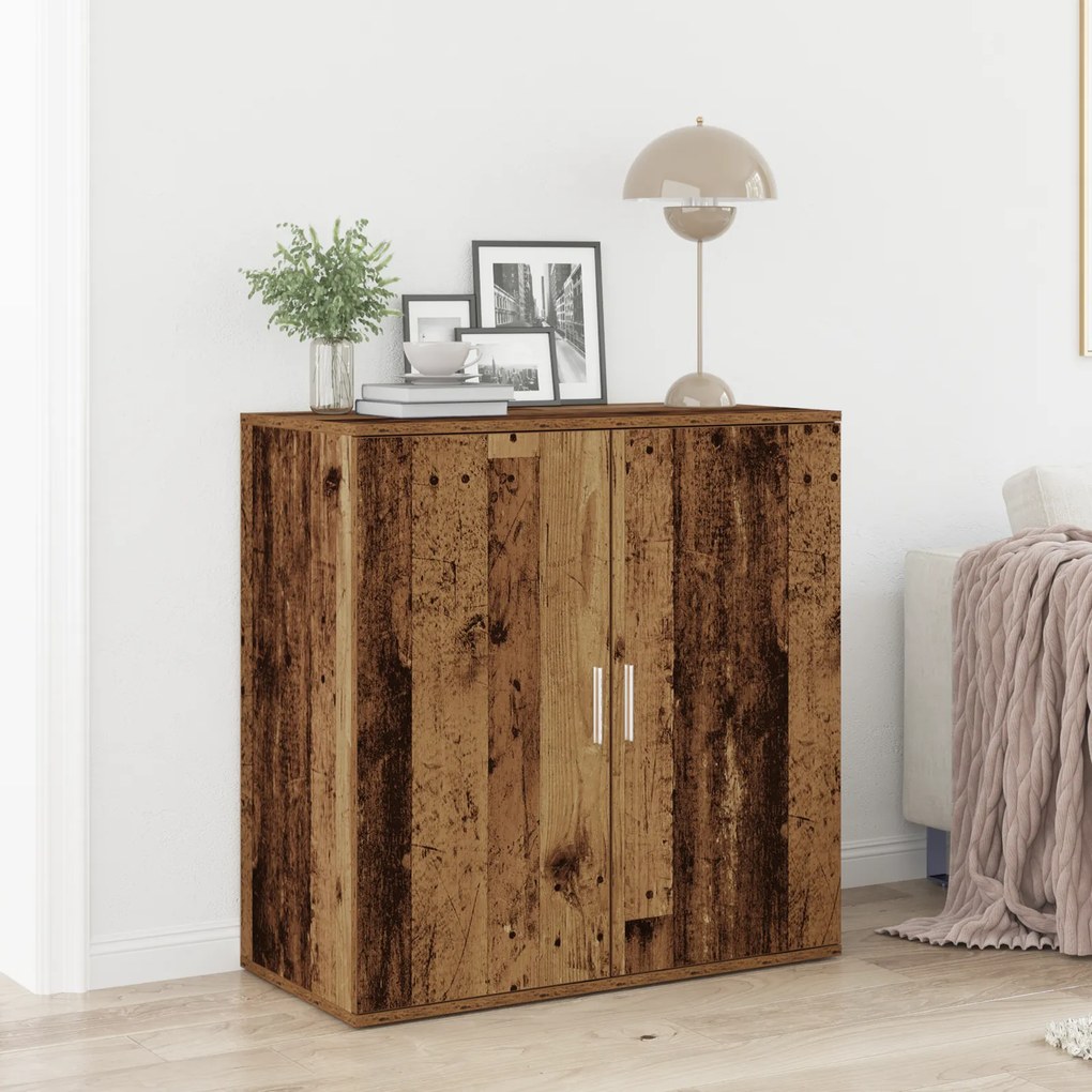 vidaXL Aparador Madeira Velha 79x38x80 cm Madeira Engenharia