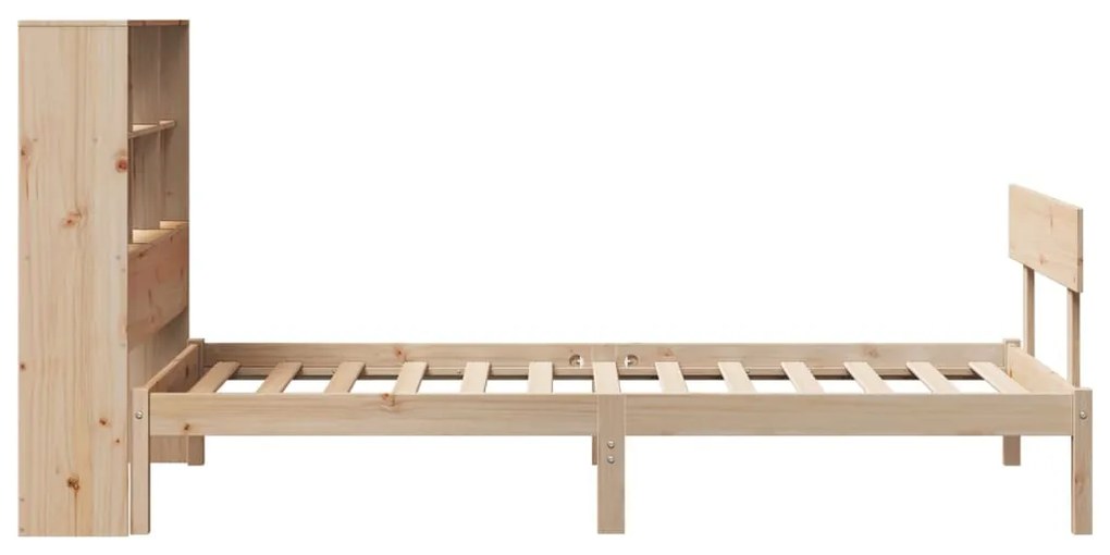 Cama com estante sem colchão 90x200 cm pinho maciço