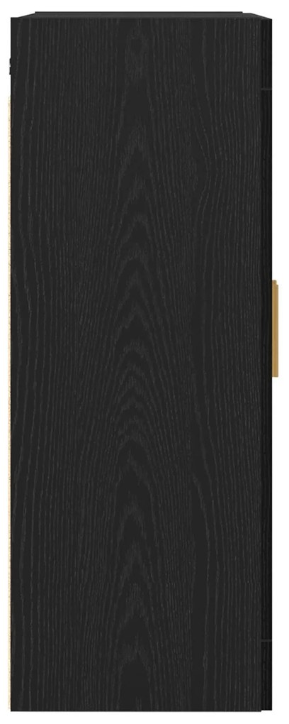 Armário de Parede em Carvalho Preto - 69,5x34x90 cm