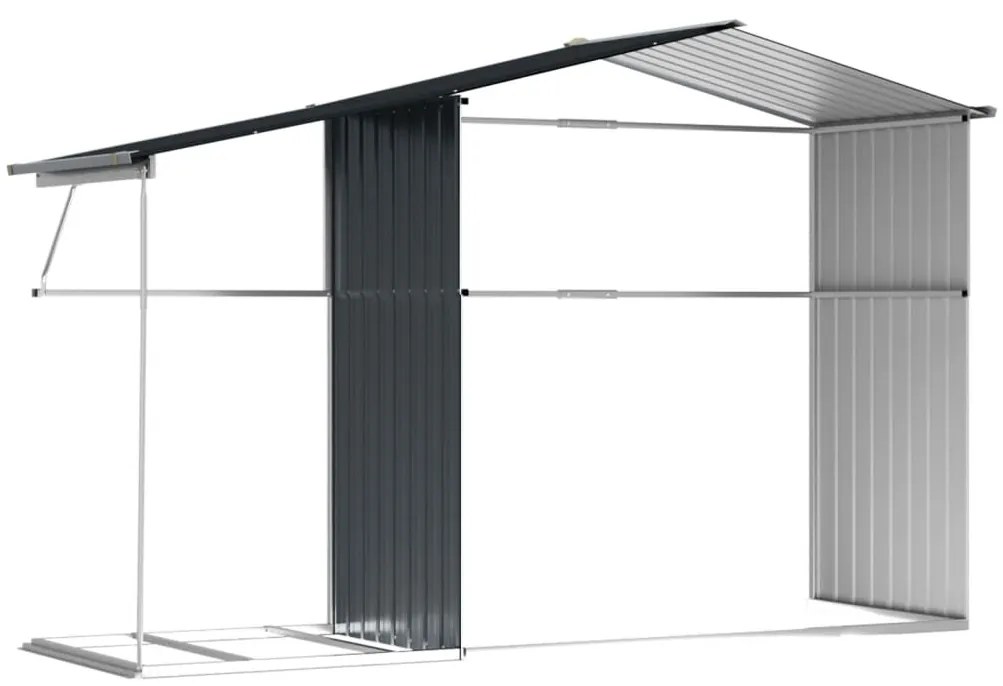 Abrigo de jardim 277x192,5x179 cm aço galvanizado antracite