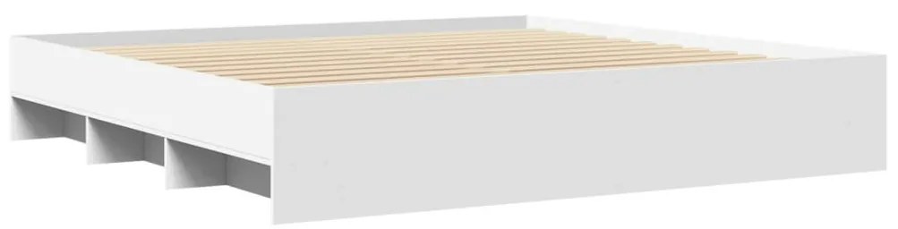 Estrutura de cama 200x200 cm derivados de madeira branco