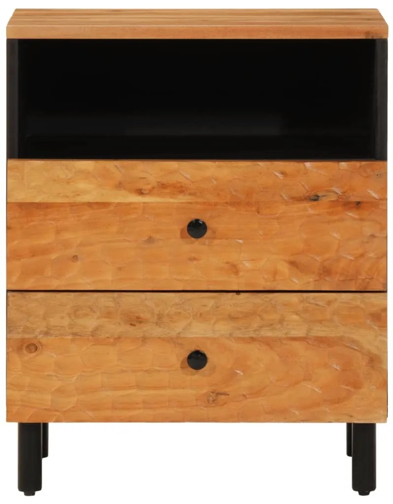 Mesa de cabeceira 50x33x60 cm madeira de acácia maciça