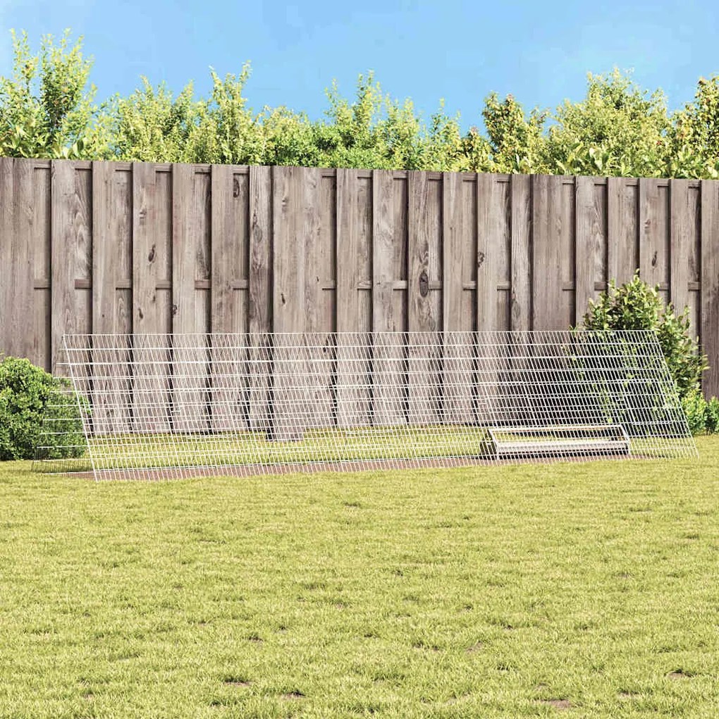 vidaXL Gaiola para galinhas Prateado 430 x 100 x 85 cm Aço Galvanizado