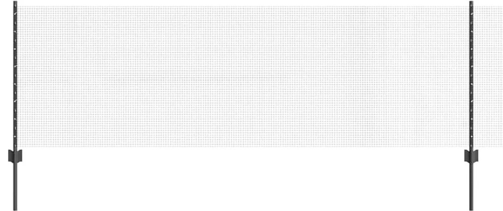 Cerca de Fio Soldado com 44 Postes U Cinza 0,8x100 m Aço