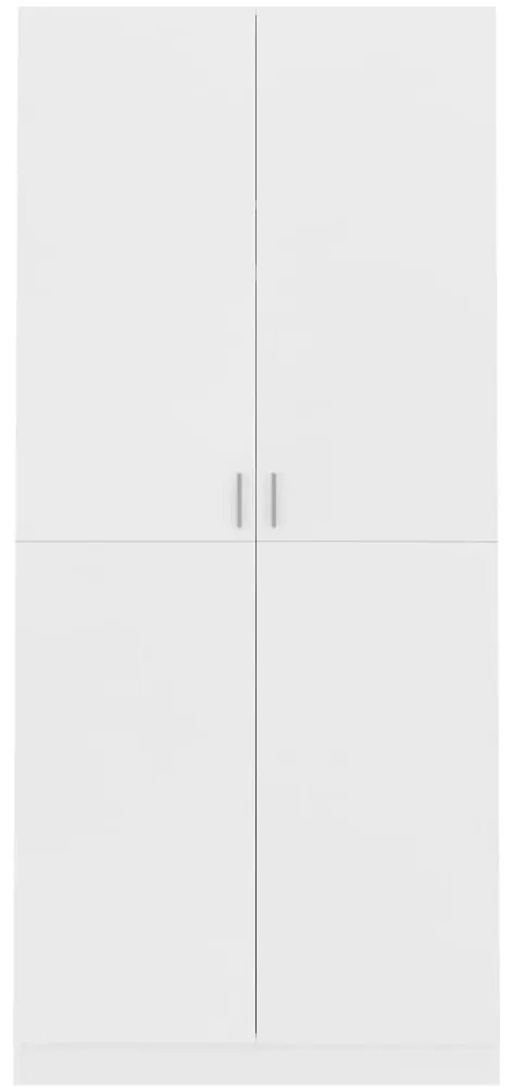 Roupeiro 90x52x200 cm derivados de madeira branco