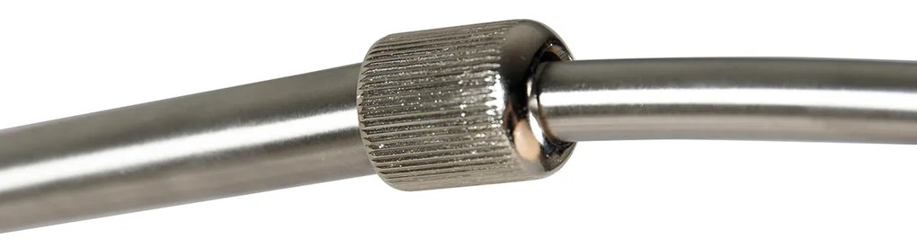 Candeeiro de parede inteligente em arco de aço com cúpula branca incl. Wifi A60 - Bow