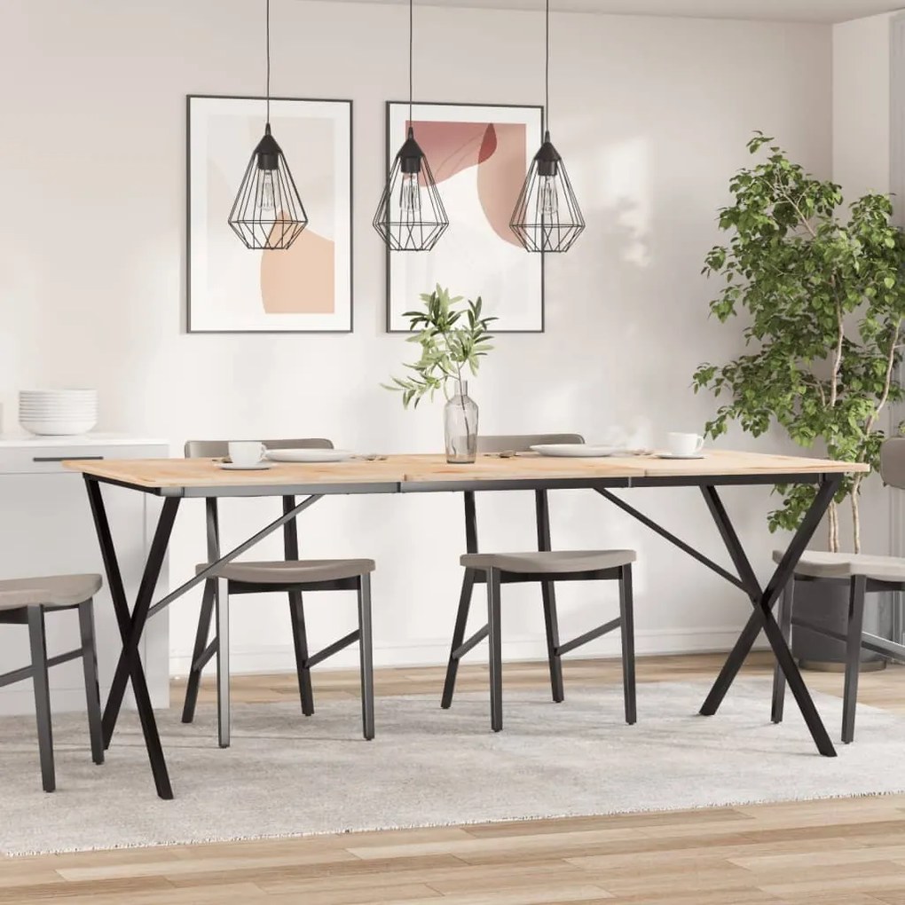 Pernas para mesa de jantar estrutura em X aço