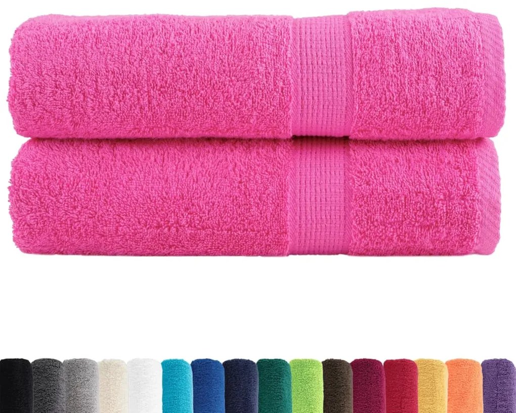 Toalhas de mãos premium SOLUND 2pcs 50x100 cm 600 gsm rosa