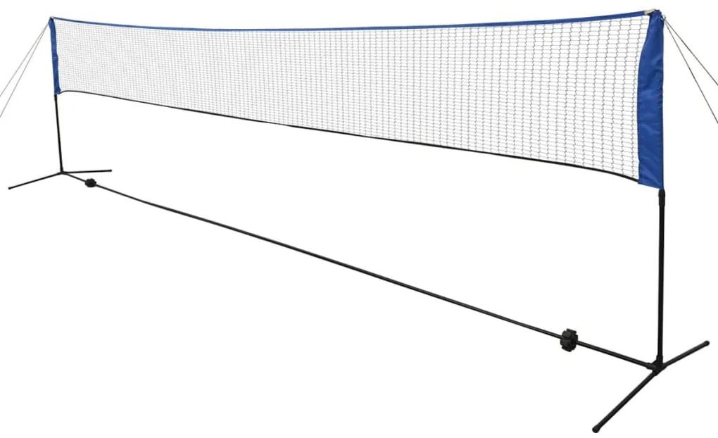 91182 vidaXL Rede de badminton com volantes 600x155 cm
