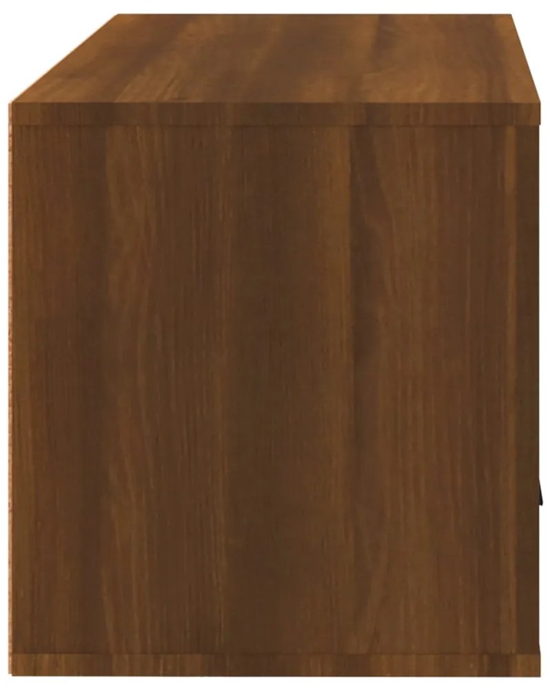 Sapateira de parede 70x35x38 cm pinho maciço carvalho castanho