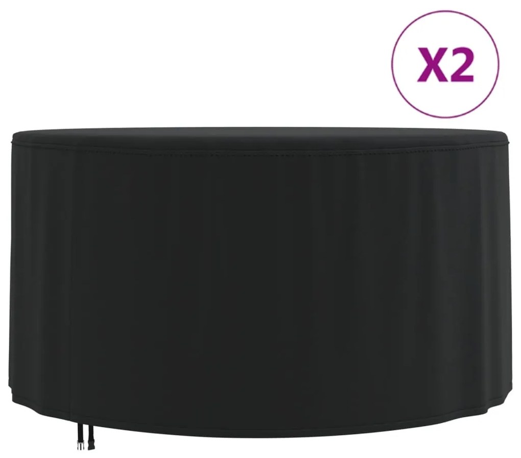 vidaXL Capas p/ mobília de jardim 2 pcs Ø 157x71 cm tecido oxford 420D