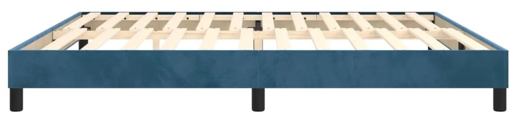 Estrutura de cama 200x200 cm veludo azul-escuro