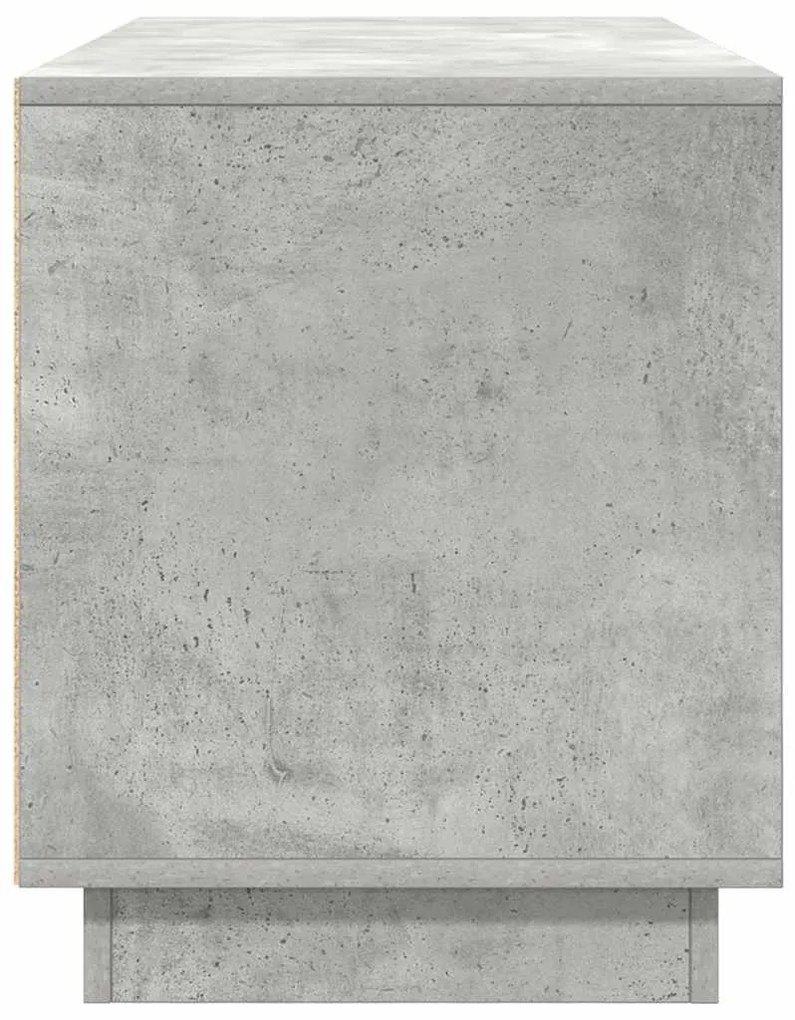 Móvel de TV com luzes LED 100x41x50 cm cinzento cimento