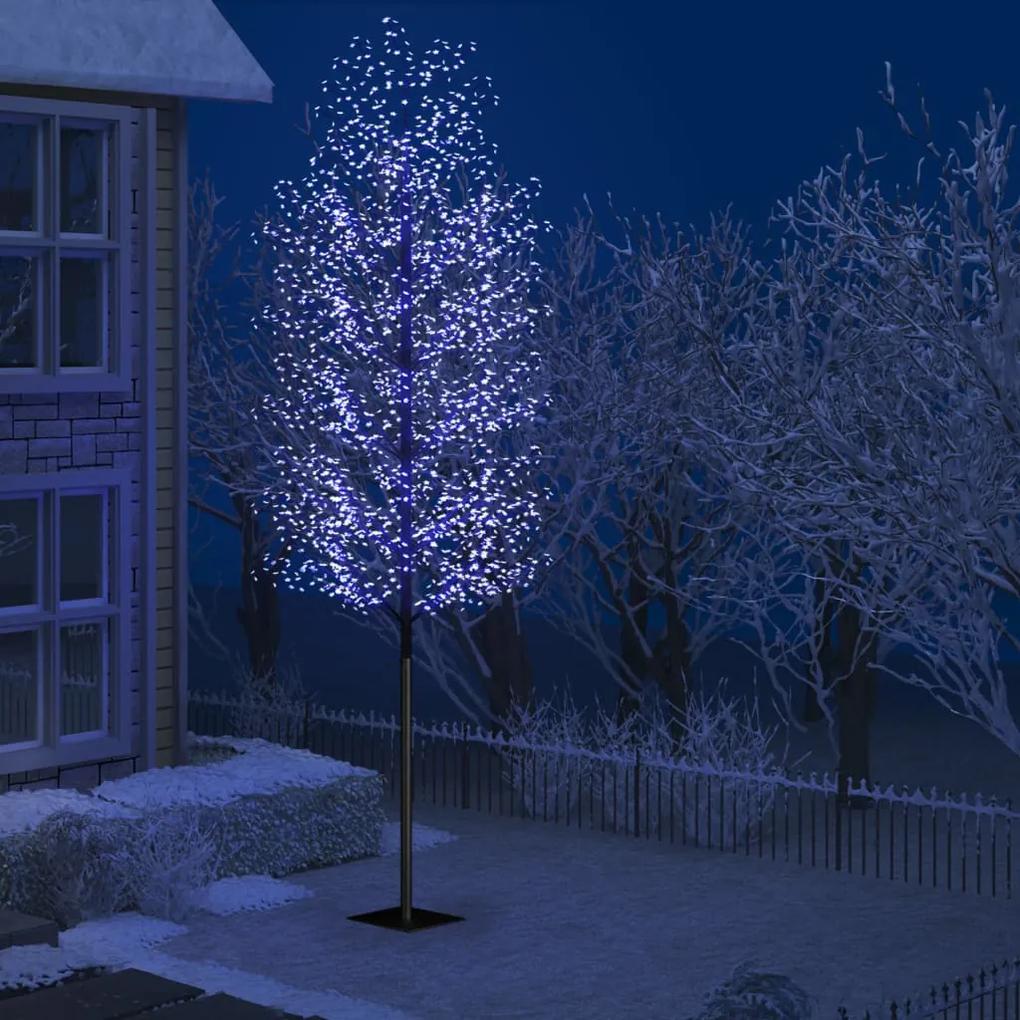 51279 vidaXL Árvore de Natal 2000 luzes LED flor cerejeira luz azul 500 cm