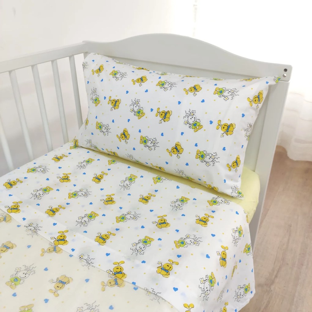 Jogo de Cama Bebé Boneco Amarelo