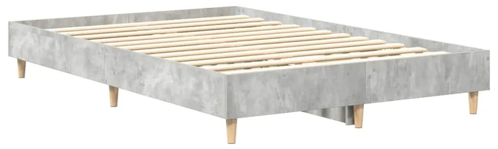 Estrutura de cama sem colchão 140x190 cm cinza cimento