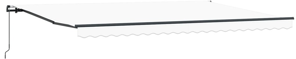 Toldo Retrátil Manual vidaXL Branco 500x350 cm