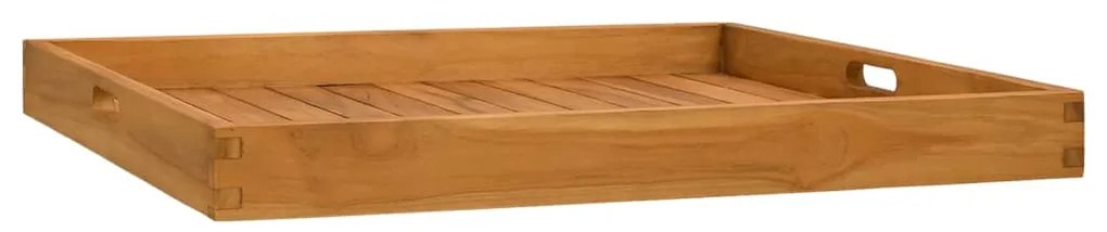 vidaXL Bandeja de servir 70 x 70 cm madeira de teca maciça