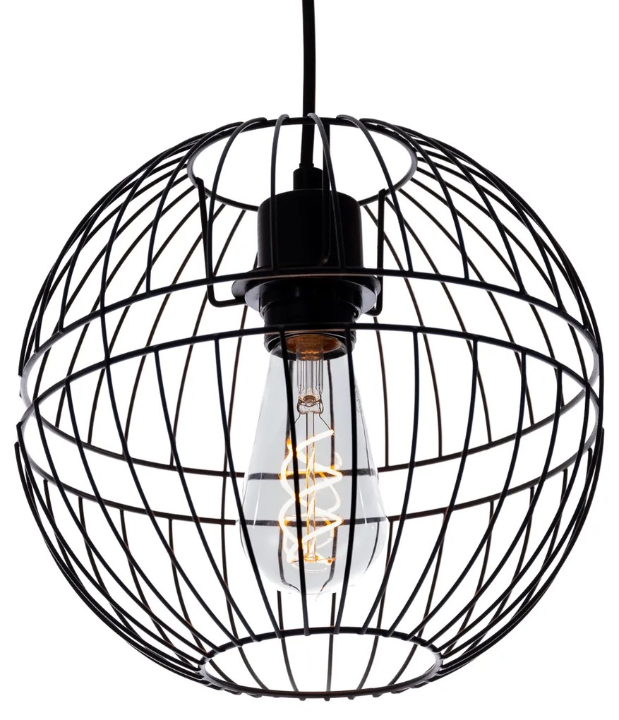 Candeeiro de suspensão moderno preto 3 luzes - Sphaera