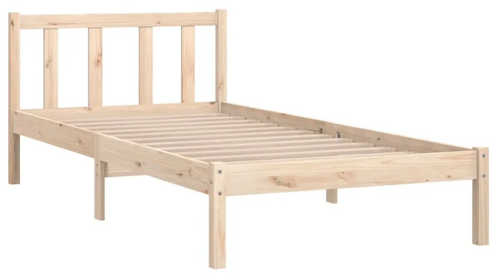 Estrutura de cama 100x200 cm madeira pinho maciço