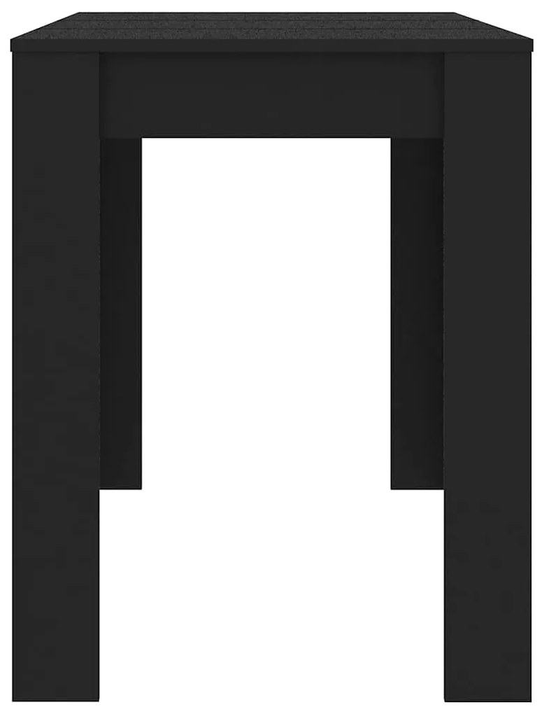Mesa de jantar 120x60x76 cm derivados de madeira preto