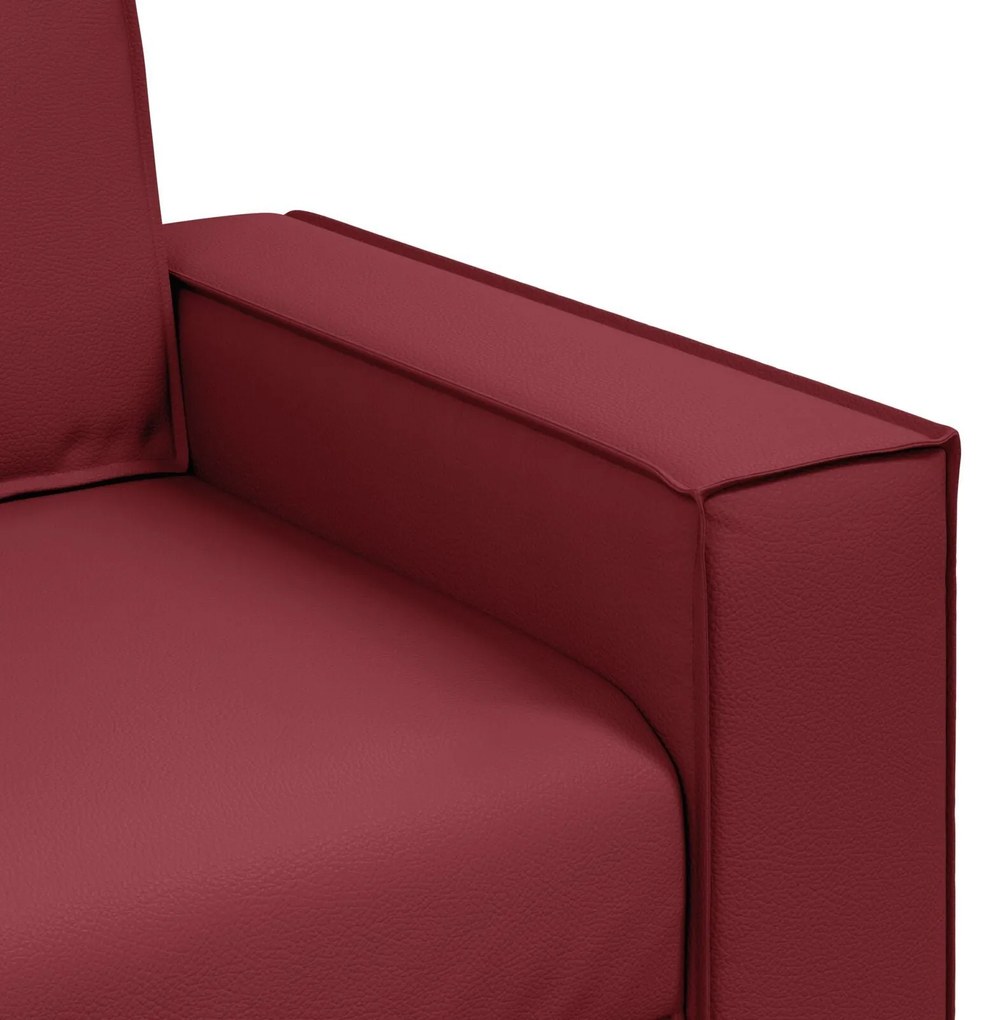 Cadeira Sofa vidaXL Vermelha Vinho 59 cm em Couro Sintético