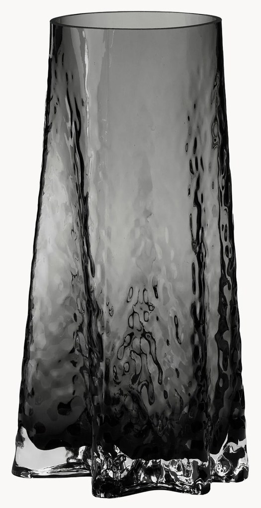 Jarra de vidro com textura artesanal Gry, Alt 30 cm