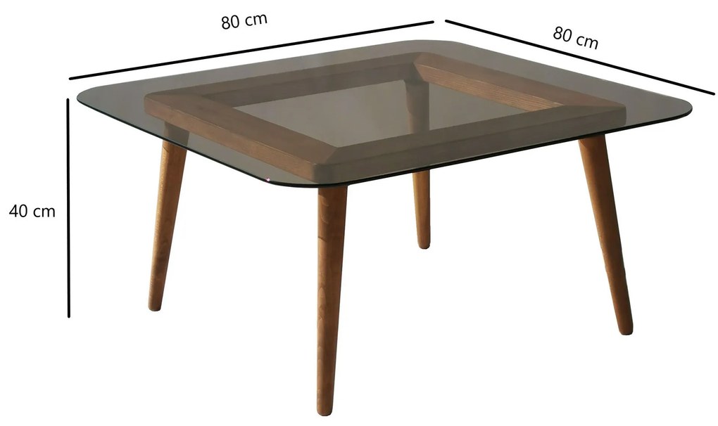 Mesa de Café Smart - Bronze - 80x40x80 cm