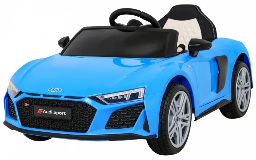 Carro elétrico para Crianças Audi R8 LIFT 12V Rodas de EVA, Assento de couro preto Azul