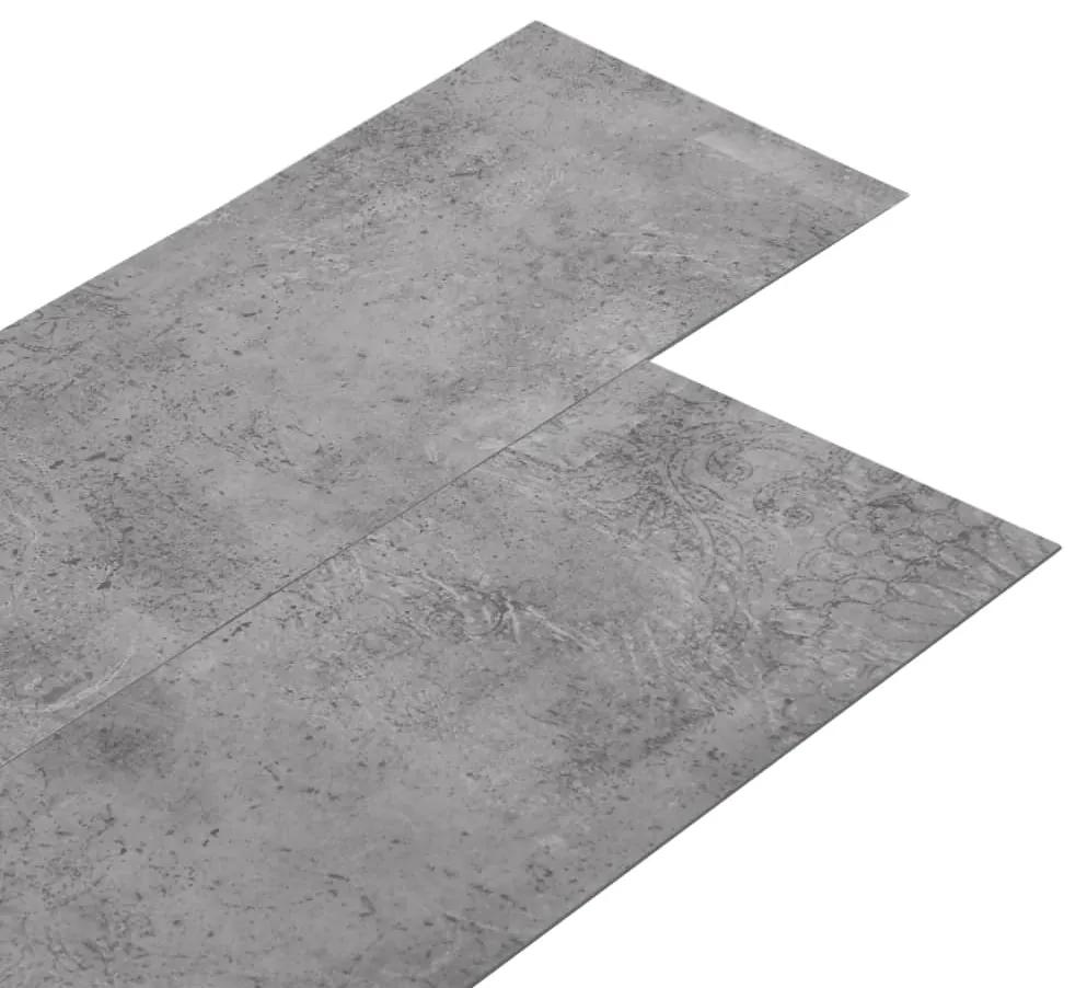 Tábuas soalho PVC não-autoadesivo 5,26 m² 2 mm castanho cimento