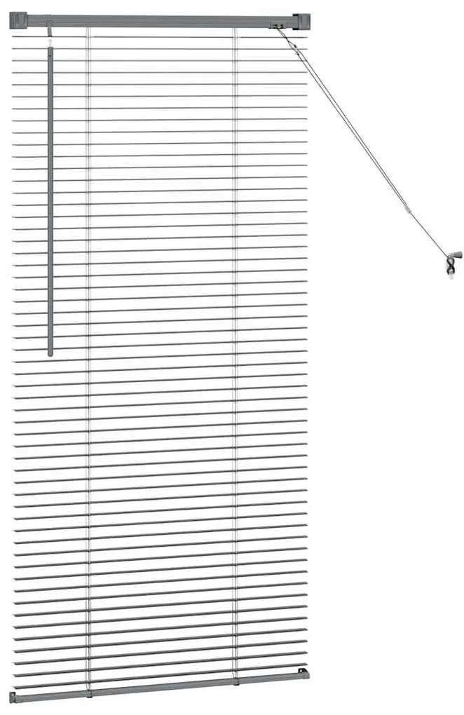 Persiana de Janela Cinzento-escuro 60 x 130 cm Alumínio