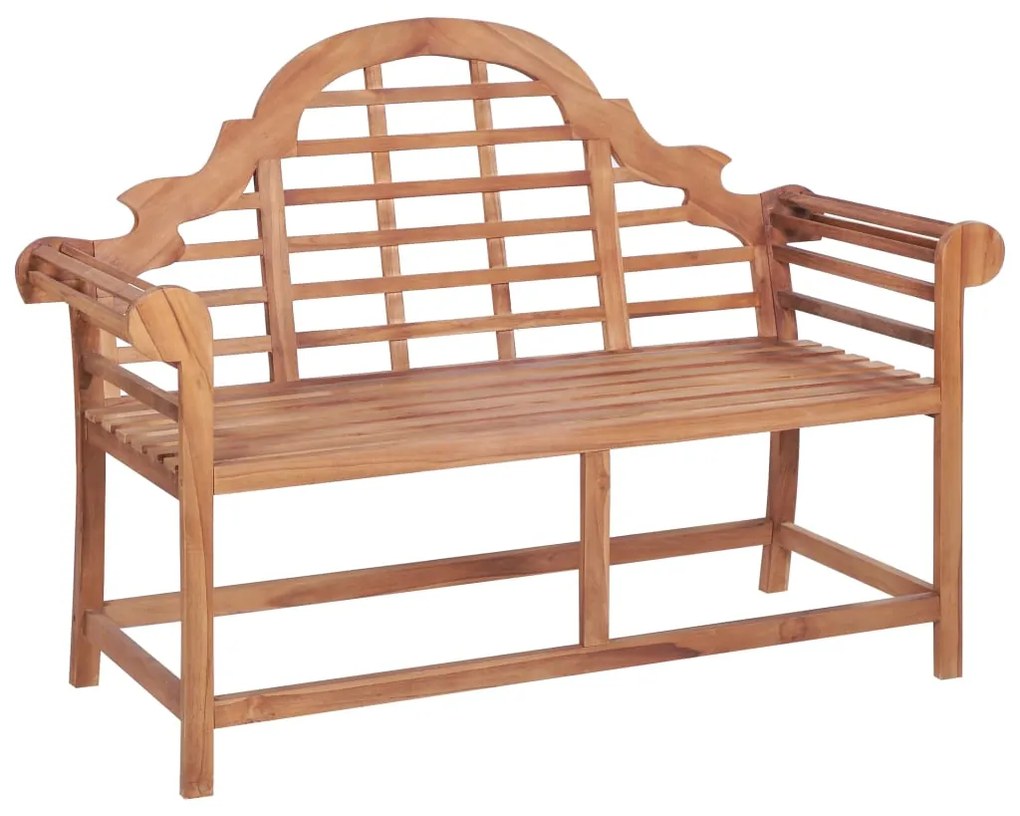 Banco de jardim 127x58,5x92,5 cm madeira de teca maciça