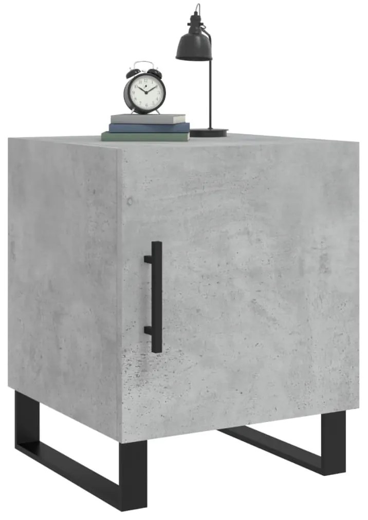 Mesa cabeceira 2pcs 40x40x50 cm derivados madeira cinza cimento