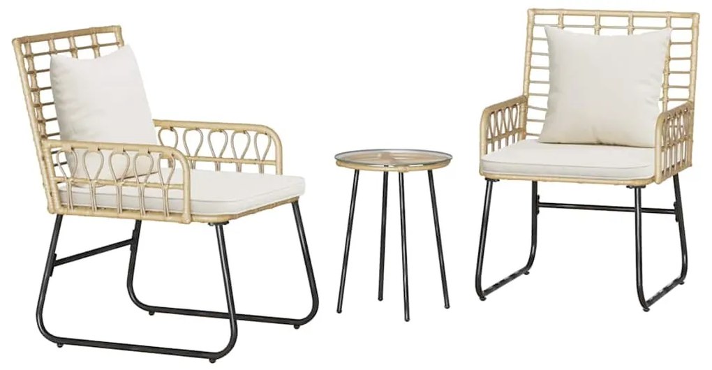 Conjunto de Jantar para Jardim 3 pcs Preto, Antracite