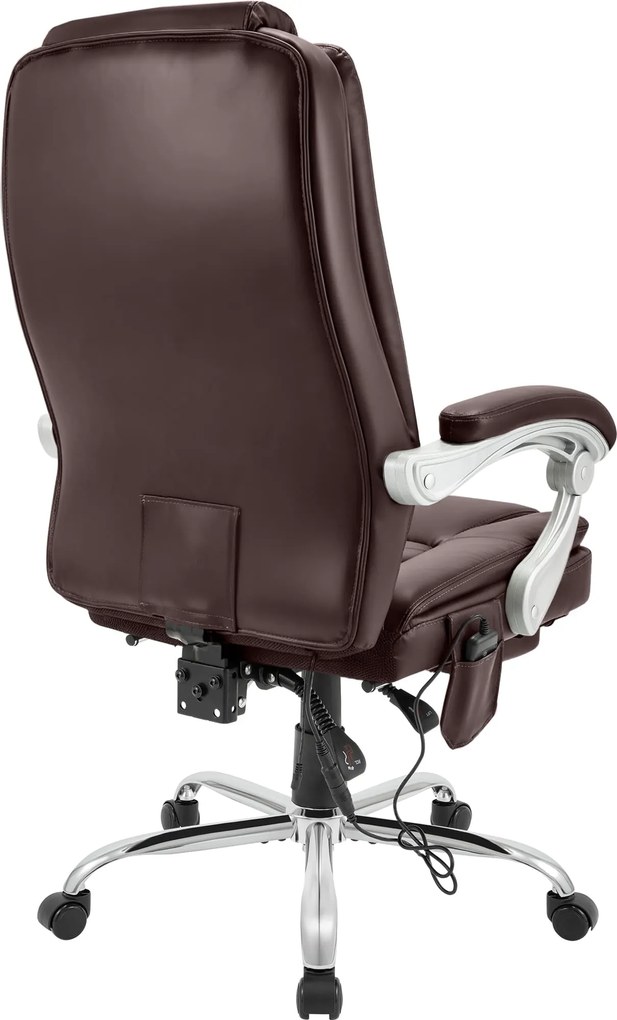 Cadeira de escritório Rubia com função de massagem castanho