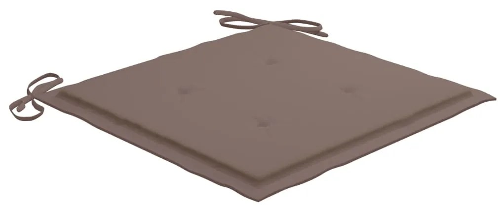 Cadeiras de jardim 6 pcs c/ almofadões madeira de teca maciça