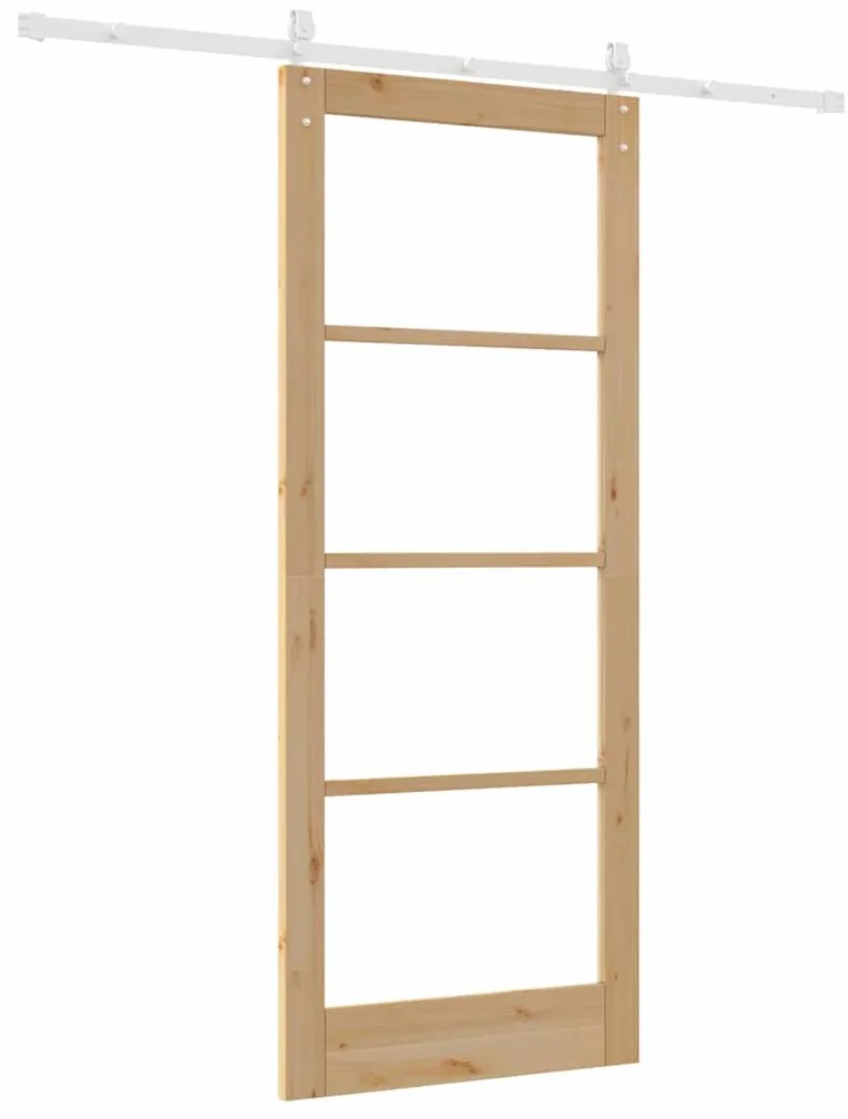 Conjunto de Porta Deslizante vidaXL com Conjunto de Ferragens 86x211 c