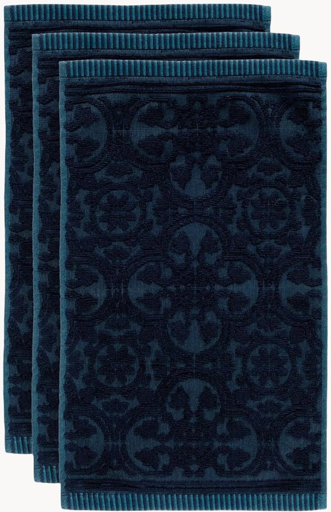 Toalhas de banho de algodão terry/veludo Tile, conjunto de 3